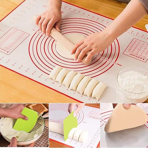 Miniatura 6 de Empanada Maker - Prensa para hacer albóndigas, 4 unidades, alfombrilla de pastelería extra antiadherente y corte de masa para hacer pasteles,