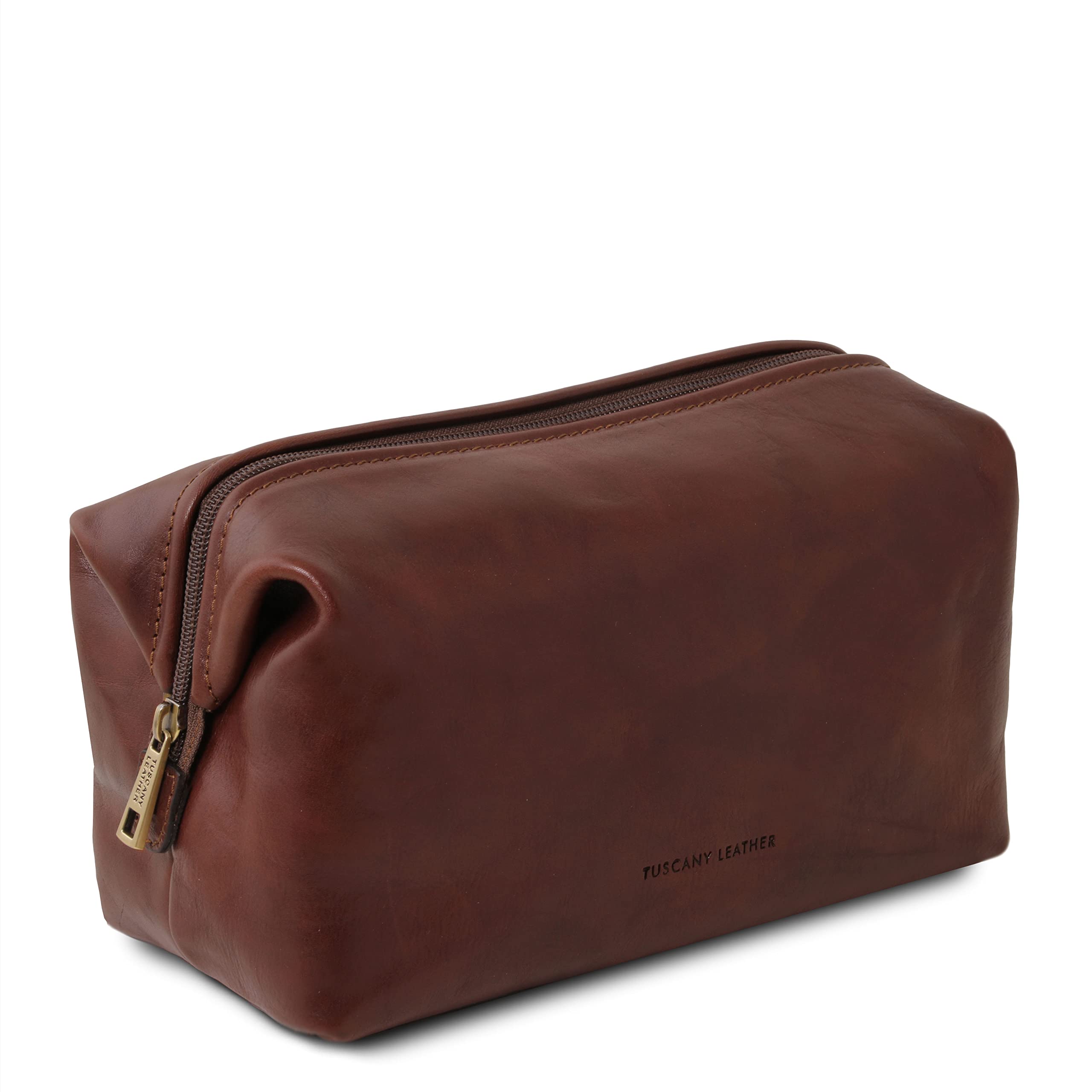 Tuscany Leather - Smarty - Leather toilet bag - Large size Brown - TL141219/1