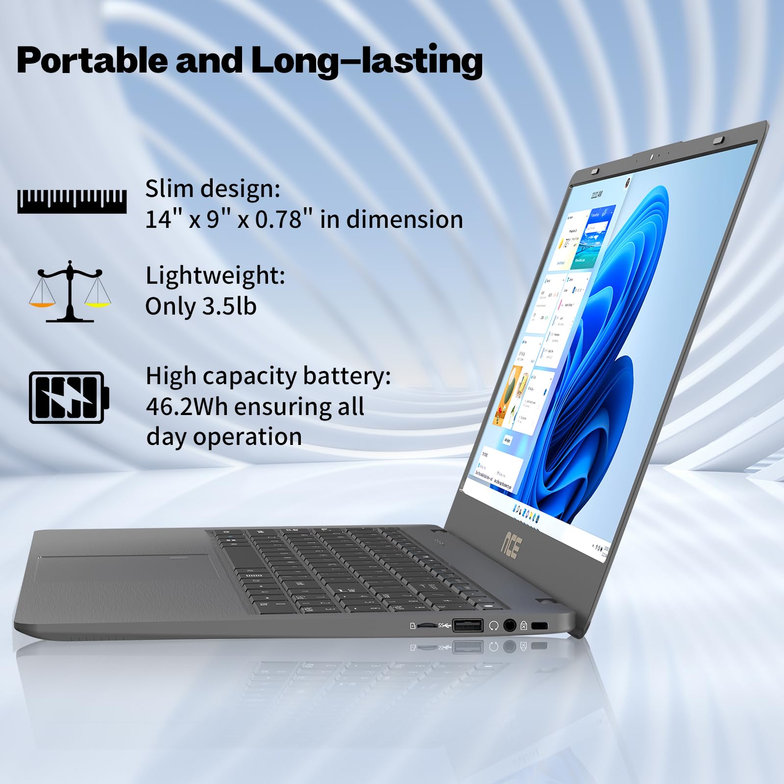 Amazon.com: 筆記型電腦,15.6 吋FHD 1080P IPS 螢幕,附Intel 四