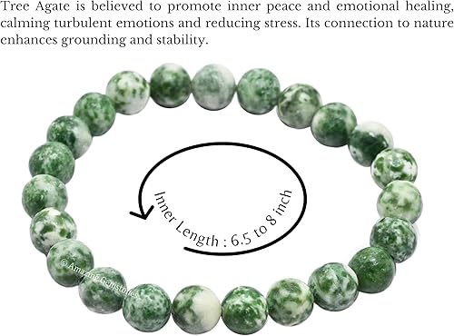 Miniatura 112 de Amazing Gemstone Pulsera de cristal para mujeres y hombres, pulsera de cristal curativo de protección, pulsera elástica con cuentas de piedras