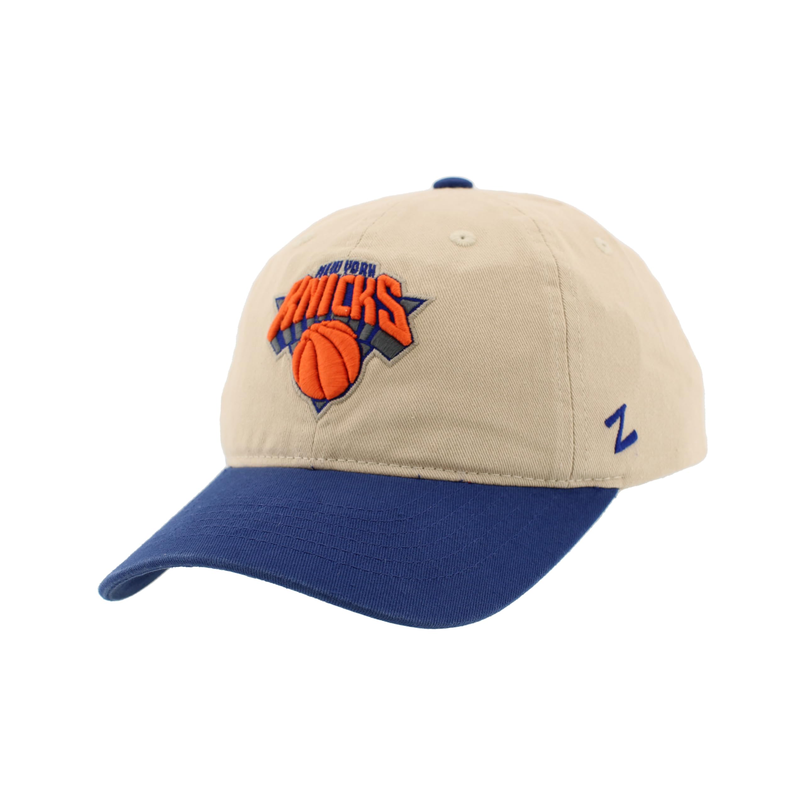 ZHATS NBA Unisex-Adult NBA Officially Licensed Adjustable Hat Scholarship Icon Stone New York Knicks One Size Stone
