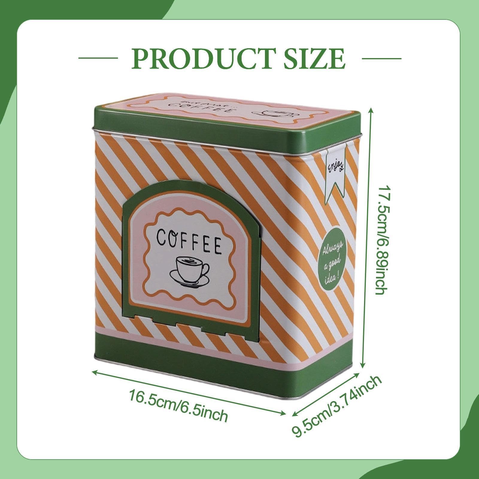 Amazon.co.jp: AFXGUSD コーヒー缶ボックス アンティーク風 メタル