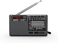 Rádio portátil de ondas curtas XHDATA D368 AM FM 12 bandas DSP estéreo MP3 player sem fio BT alto-falante com bateria recarregável alto-falante multimídia suporte para cartão Micro SD pen drives USB
