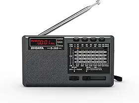 Rádio portátil de ondas curtas XHDATA D368 AM FM 12 bandas DSP estéreo MP3 player sem fio BT alto-falante com bateria recarregável alto-falante multimídia suporte para cartão Micro SD pen drives USB