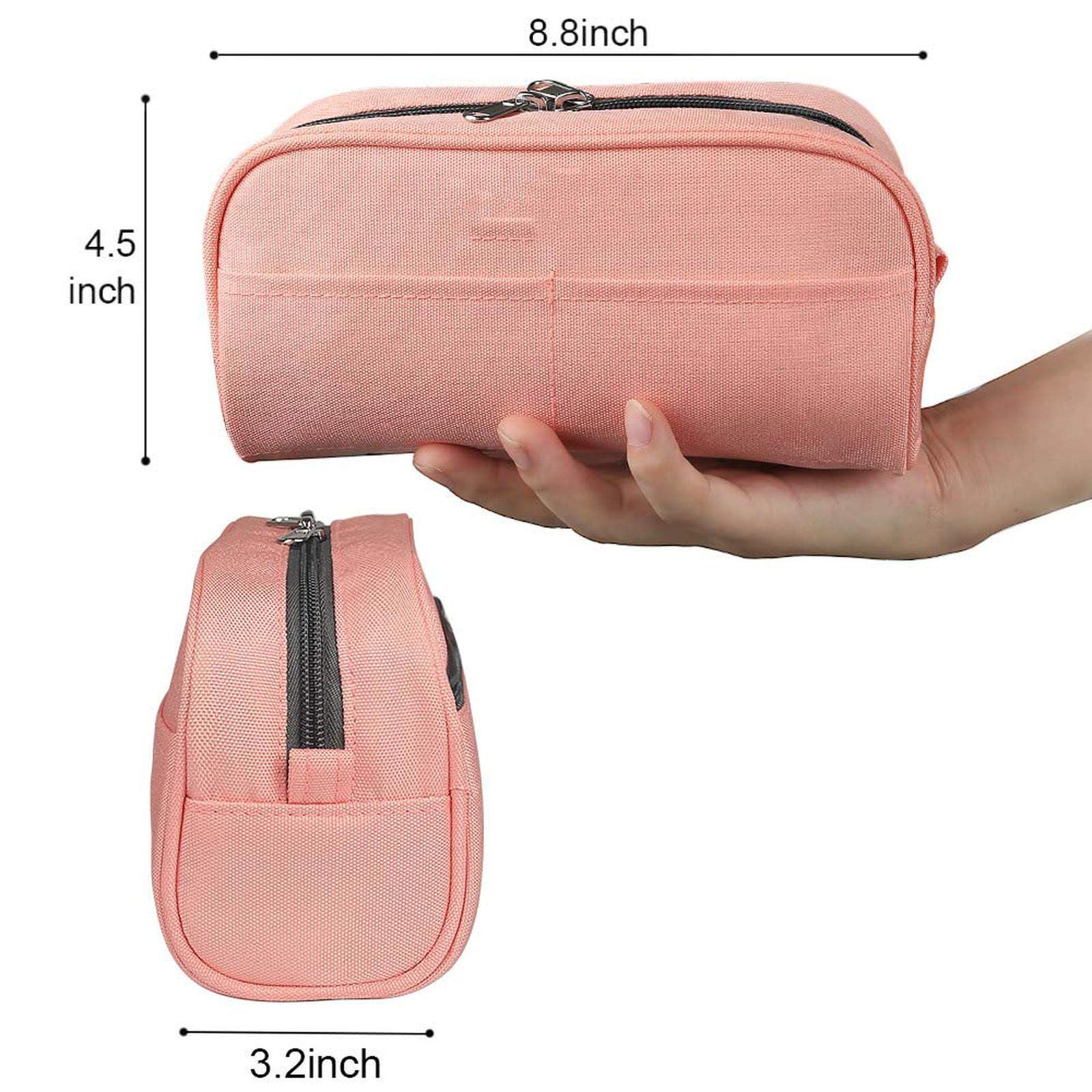 Astuccio di grande capacità 3 scomparti Pouch Pen Bag per scuola adolescente (rosa) | IT