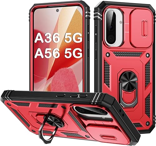 Miniatura 124 de PASNEW Funda para cámara Samsung Galaxy A15 5G, soporte metálico de grado militar, resistente a prueba de golpes, carcasa rígida para Samsung A15