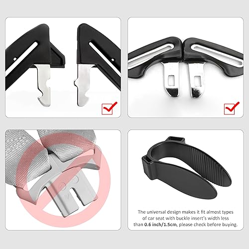 Miniatura 3 de Doytn Clip para cinturón de hombro compatible con asiento de automóvil de bebé, el posicionador de correa para el hombro hace que sea fácil llevar a