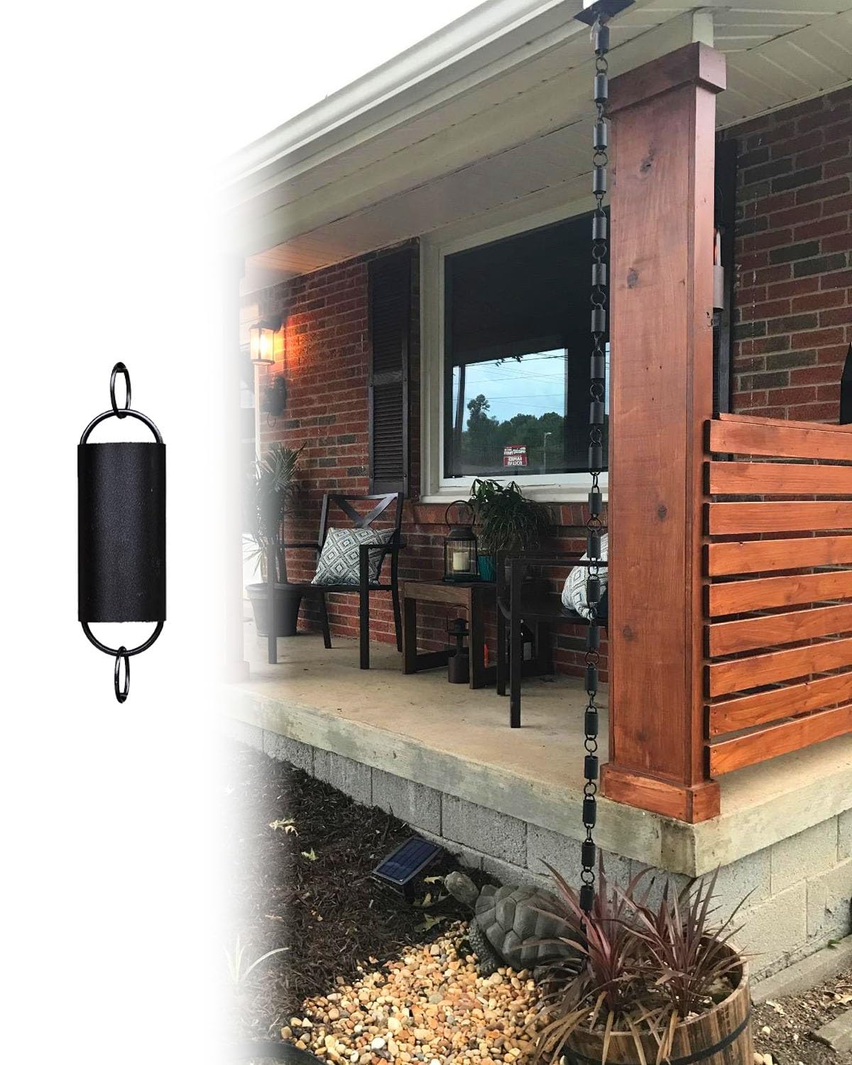 YNBSHGAA Bamboo Rain Chain for Gutters, Ornamental Rainwater Diverter, Enhances Outdoor Decor with Natural Waterfall Effect,size_name-4.5m (14.8ft)
