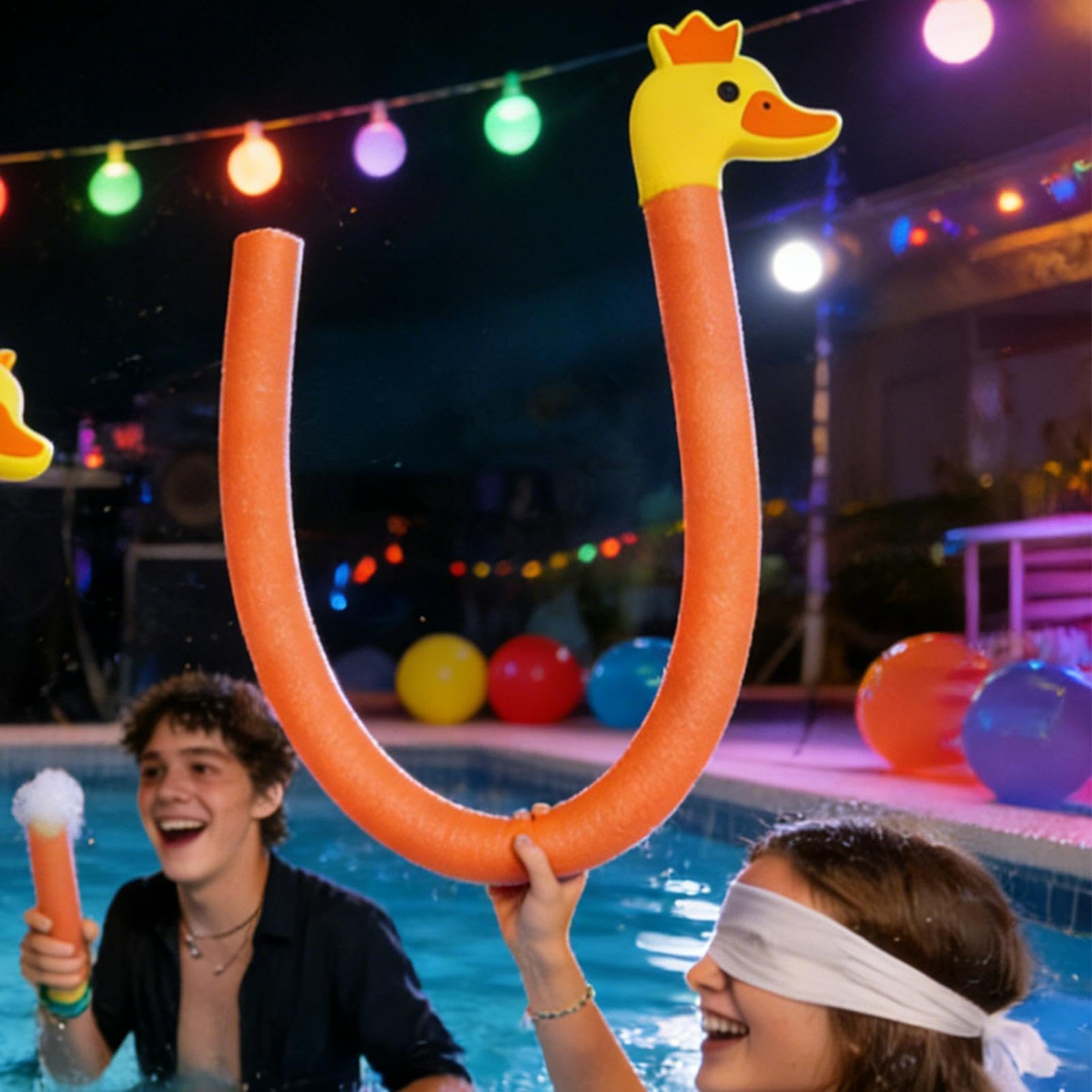 Fideos para piscina, diseño de cabeza de animal, flotadores de lago, para vacaciones, fin de semana, reunión, fiesta, vacaciones, playa, al aire libre, río, lago