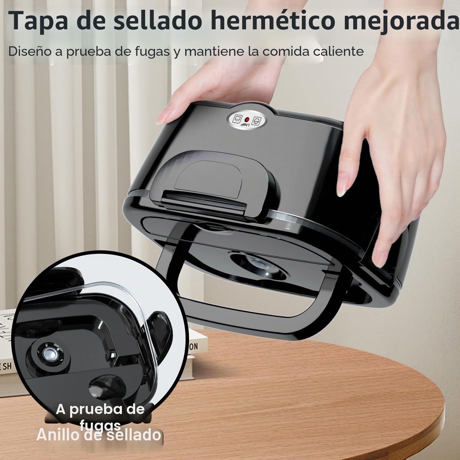 SOOOEC Lonchera eléctrica con calefacción de 100 W, 3 en 1, de calentamiento rápido, portátil, para adultos, 12 V/24 V/220 V con 2 contenedores (individual y compartimento) para coche, camión, oficina