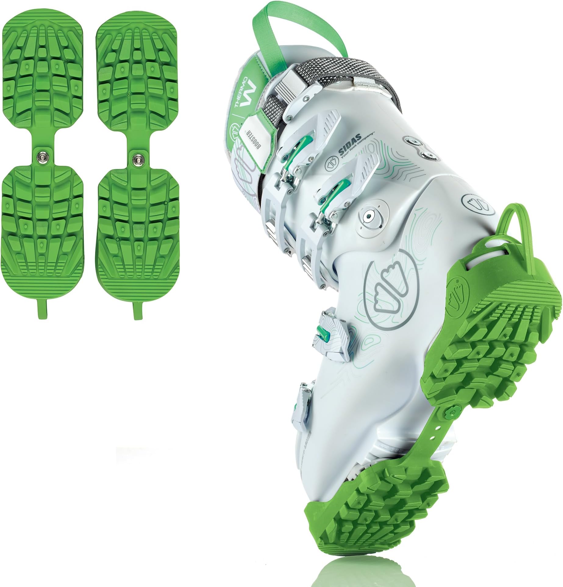 unisex_adult Ski Boots Traction Green Pull-ups, One Size