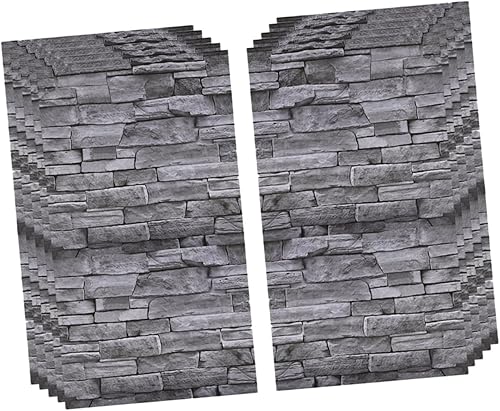Angoily 10 unids dormitorio pared azulejos azulejos ducha paneles de pared gris ladrillo papel pintado decoraciones para Salas de casa papel pintado
