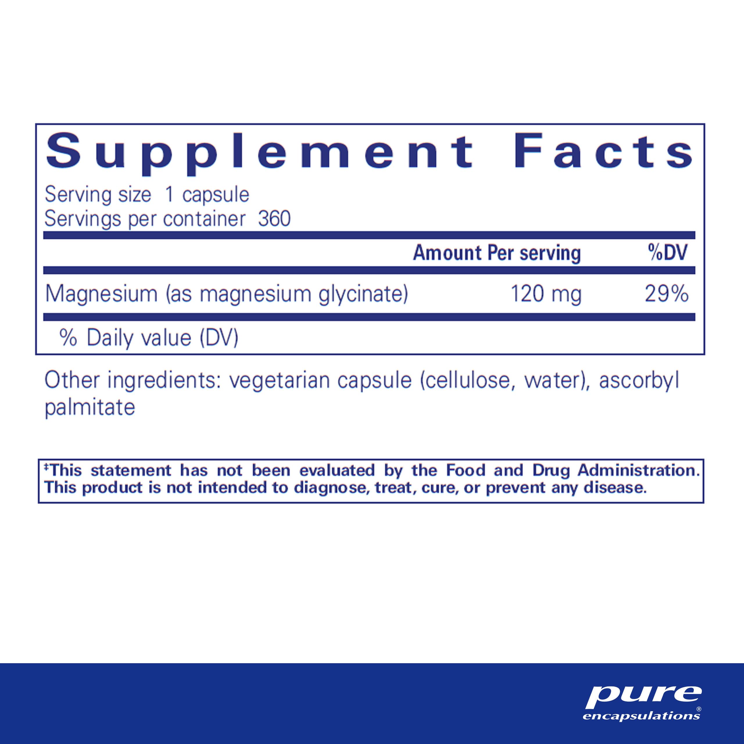 Pure Encapsulations Magnesium (Glycinate) Supplement