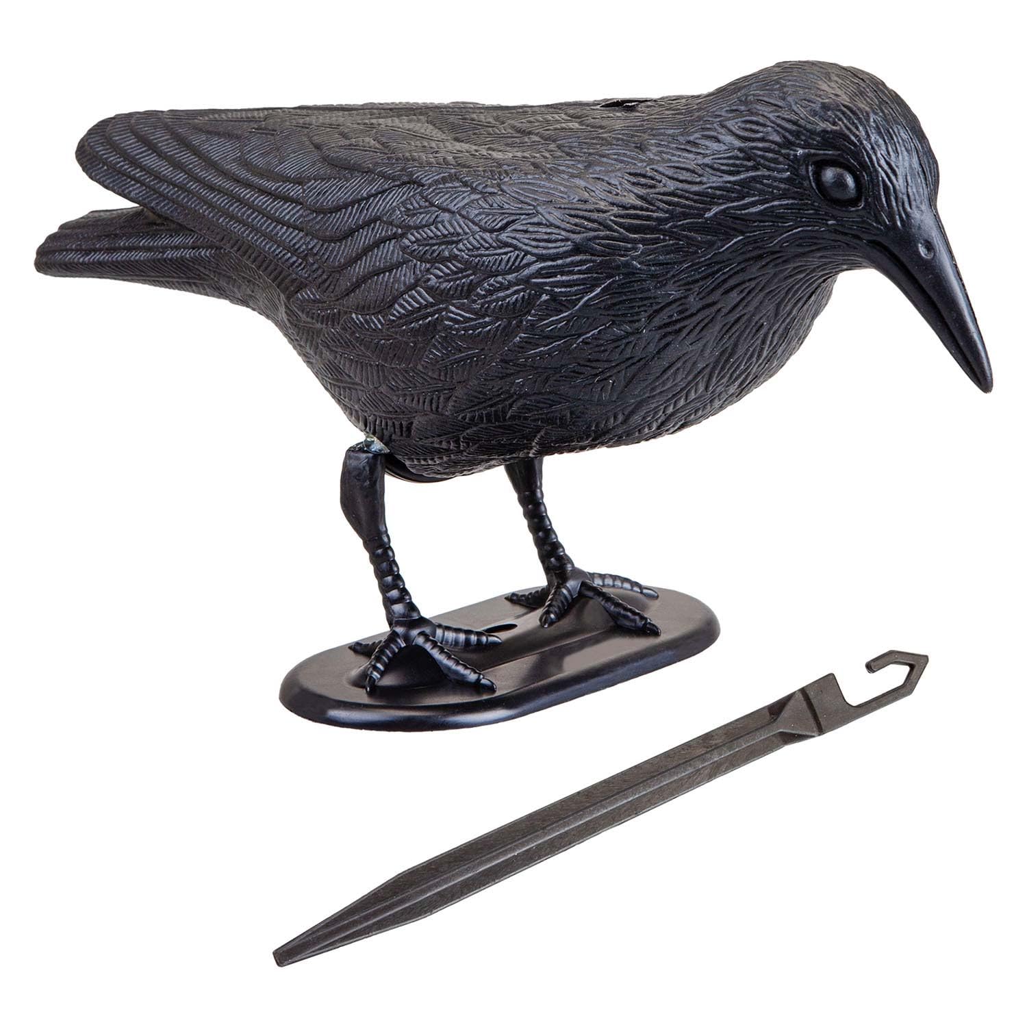 Vfm E-Store Black - Halloween Crow Decoration With Ground Spike Trick Or Treat Party Spooky Halloween Parties, Creepy, Fright, Costume, Fancy Dess Accessories And Props