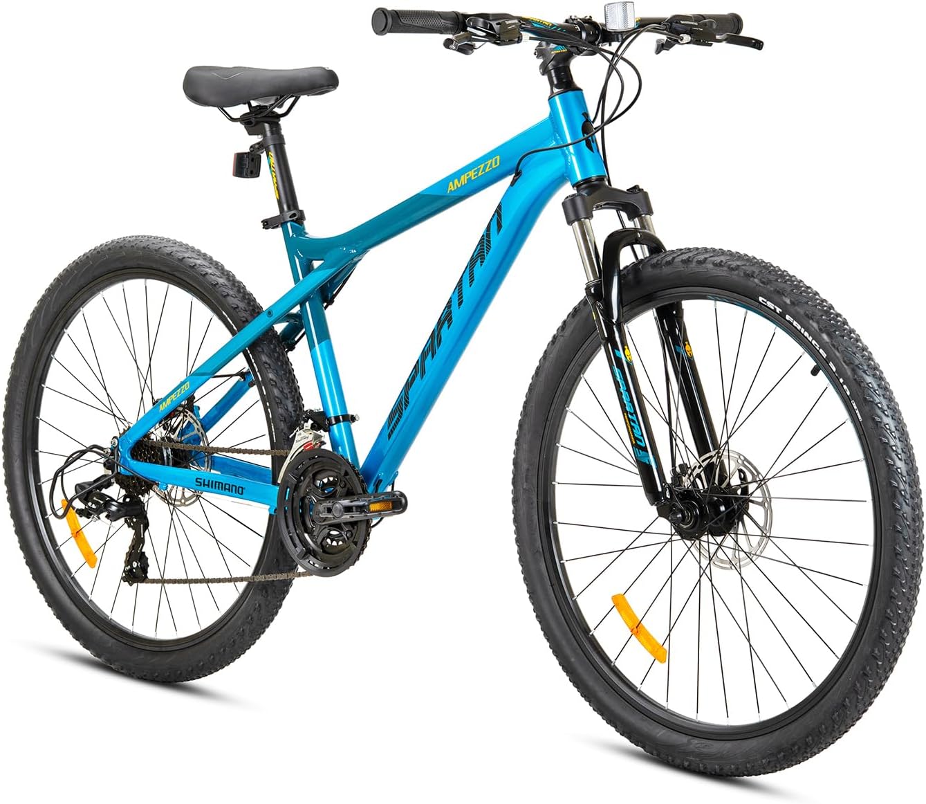 Spartan 27.5″ Ampezzo Mountain Bike | Alloy Frame, Shimano 21-Speed Drivetrain, Front Suspension, Disc Brakes & Double Wall Rims – Trail-Ready MTB