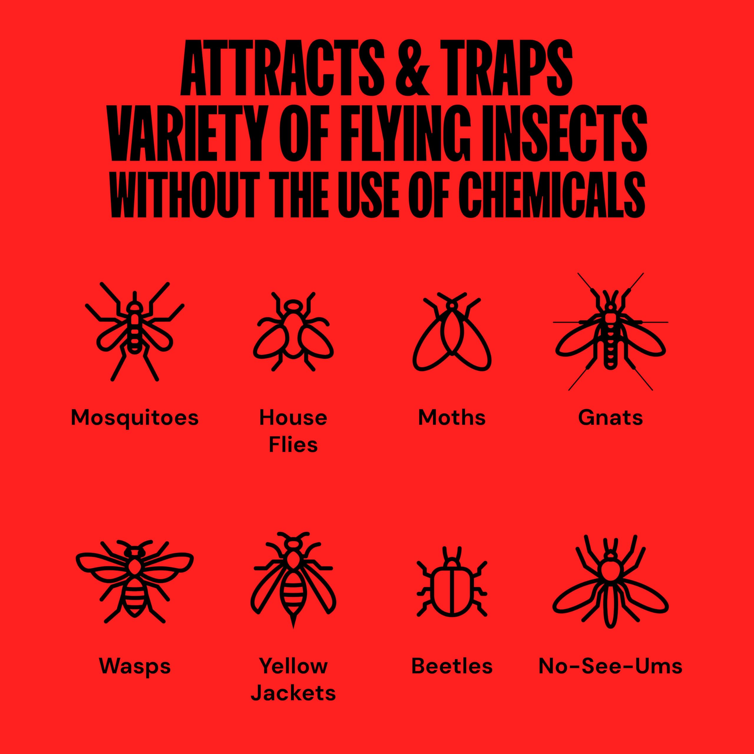 Trampa para Mosquitos y Otros Insectos Voladores al Aire Libre DynaTrap DT1130SR y Matamoscas – Mata Mosquitos, Moscas, Avispas, Mosquitos, y Otros Insectos Voladores – Protege hasta 1/2 Hectárea