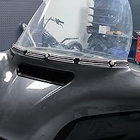 Vista 2 de HDBUBALUS Motocicleta CNC ranura pista estilo parabrisas ajuste para Harley 2014-2016 Touring FLHT FLHX