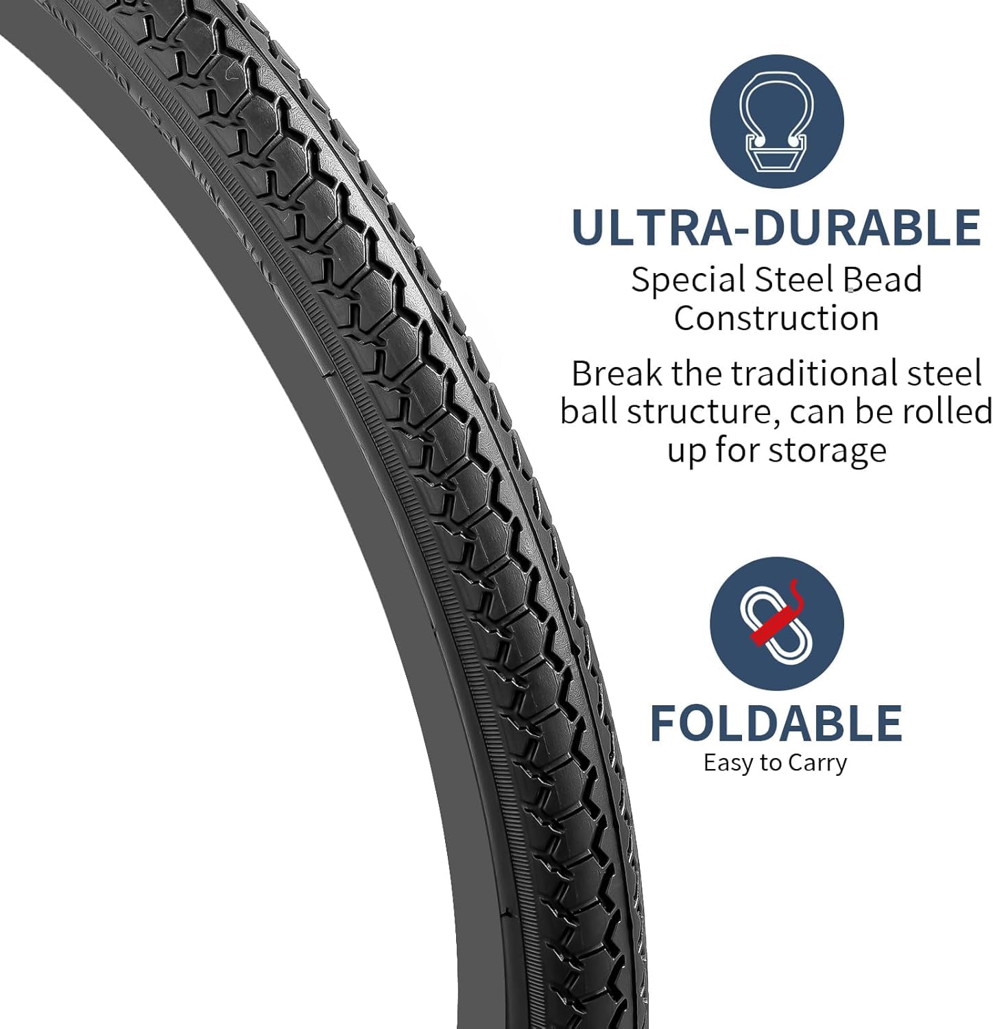 YUNSCM 2 neumáticos de bicicleta de carretera de 20 x 1 3/8 (37-451) y tubos de bicicleta resistentes de 20 pulgadas, válvula Presta compatible con neumáticos y tubos de bicicleta de 20 x 1 3/8 (Y-930