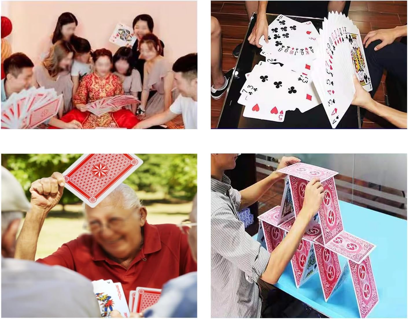 Giant Playing Cards 6.7X9.4 Inch Large Deck of Cards Super Big Card Games for Families Oversized Casino Party Decorations Professional Poker Cards (6 Times)