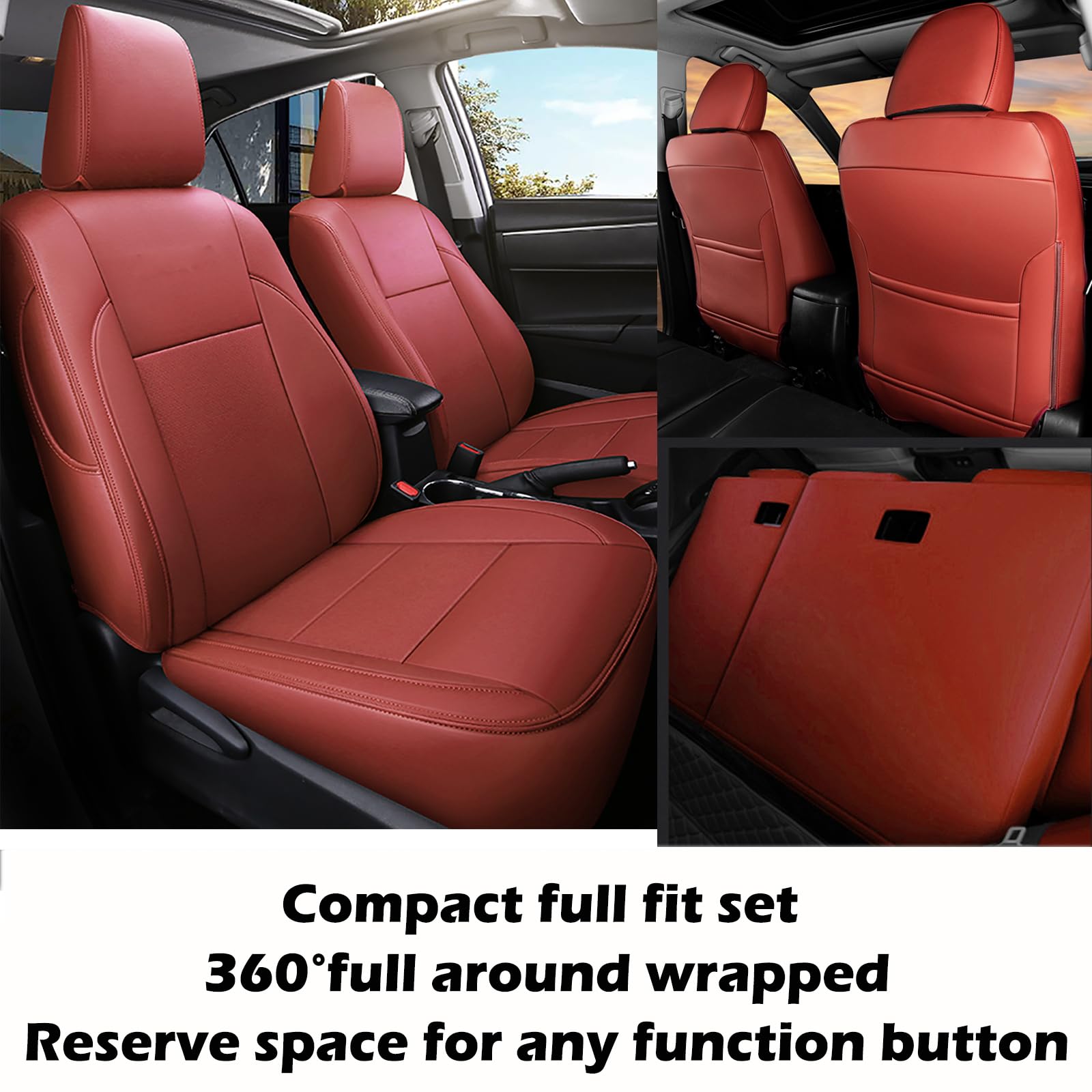 HKZ Custom Fit Leather Seat Covers For Toyota Camry 2012 2013