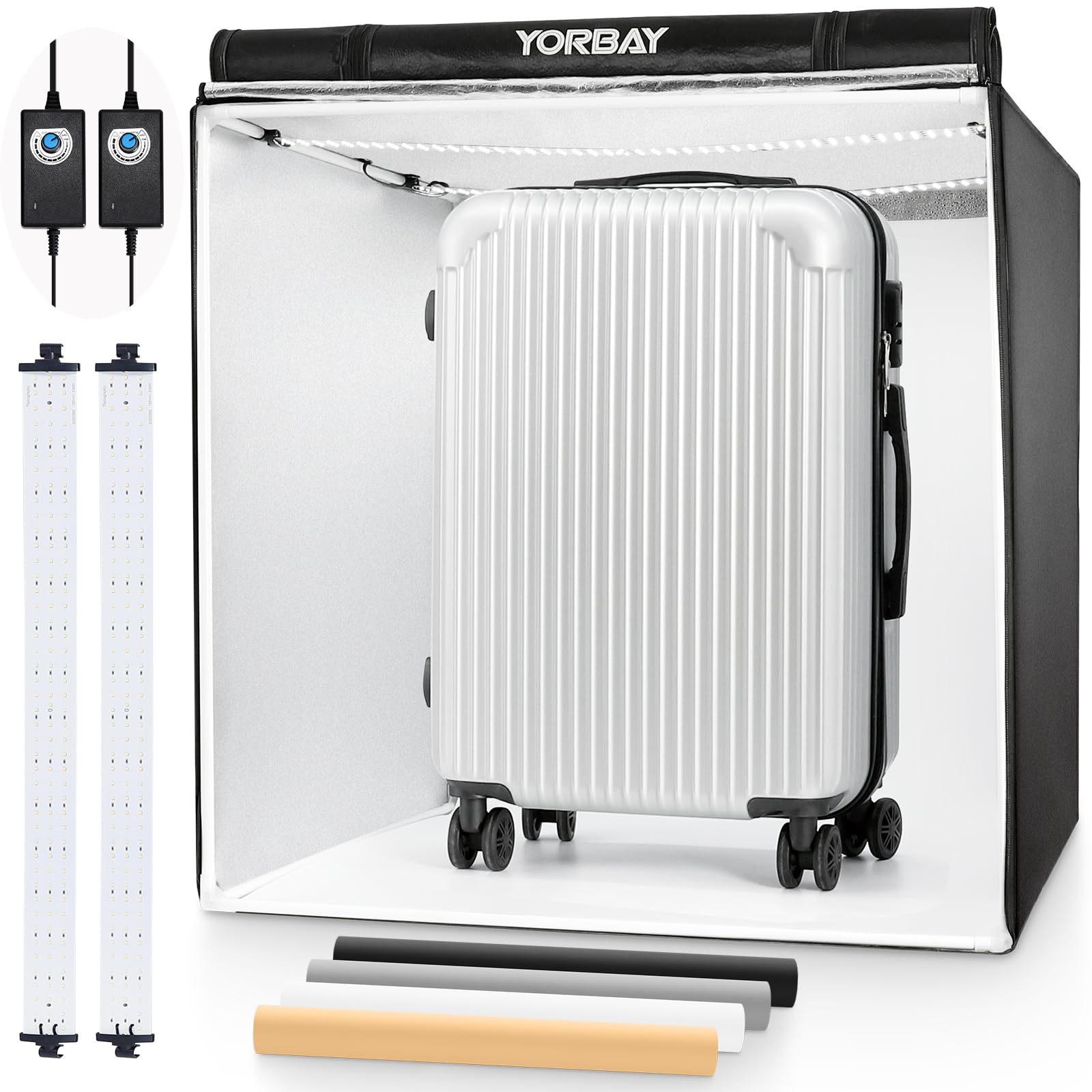 Yorbay Photo Studio Set 80 x 80 x 80 cm CRI 95 LED Photo Box Light