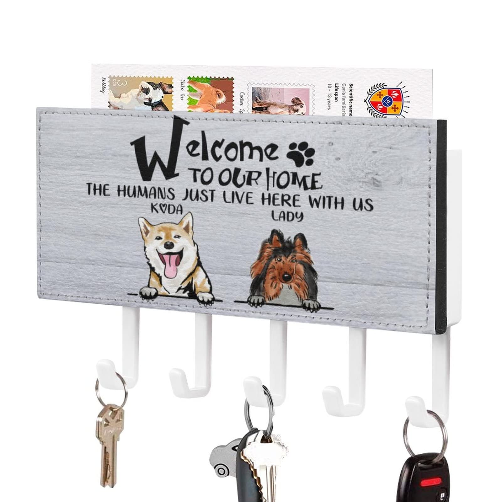 Cane Corso Schlüsselhalter Wandhalterung – Selbstklebend, 17,8 X 10,2 Cm, Mit 5 Haken Für Flur & Eingangsbereich
