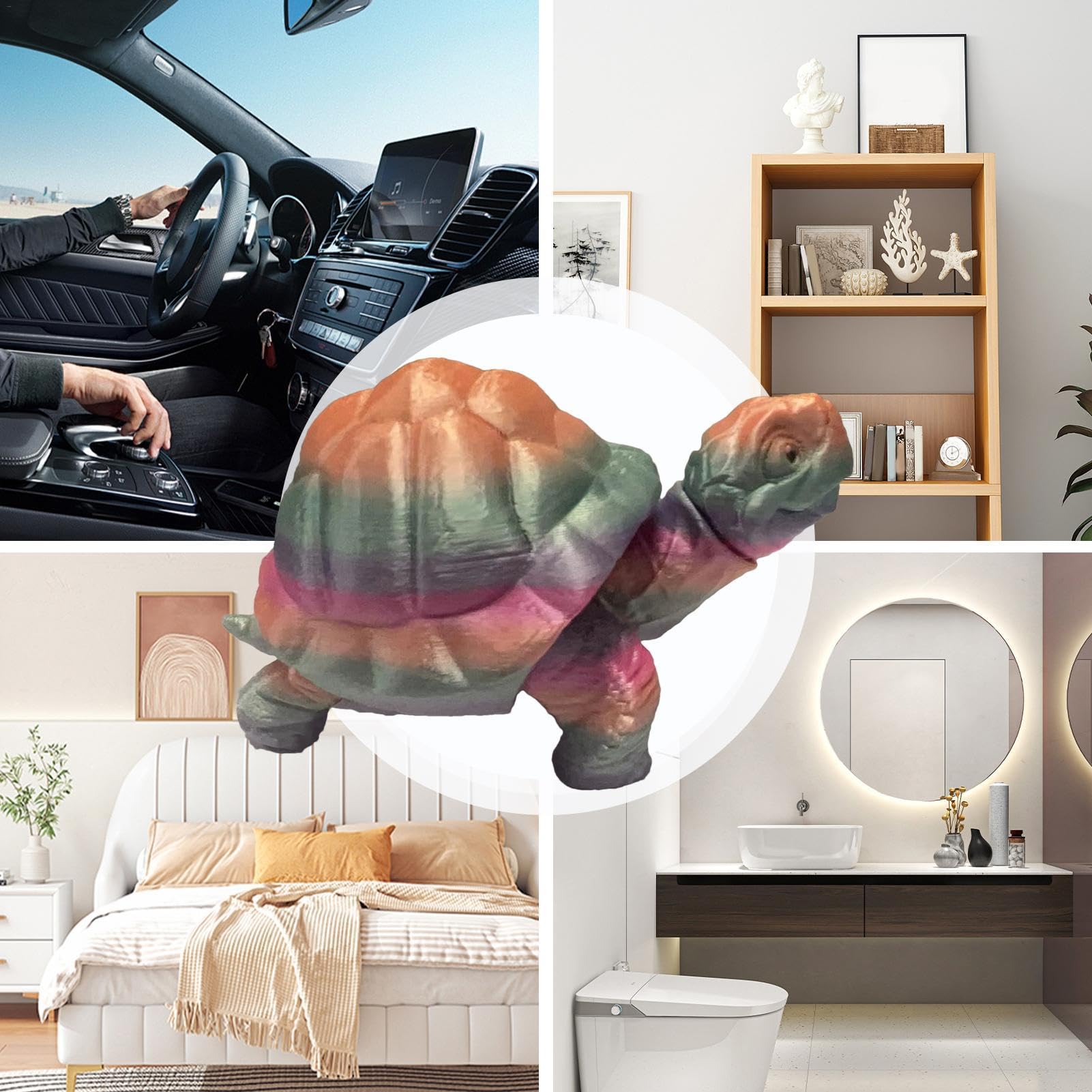 3D Gedruckte Schildkröte Mit Beweglichen Gelenken - Anti-Stress Spielzeug & Deko Figur