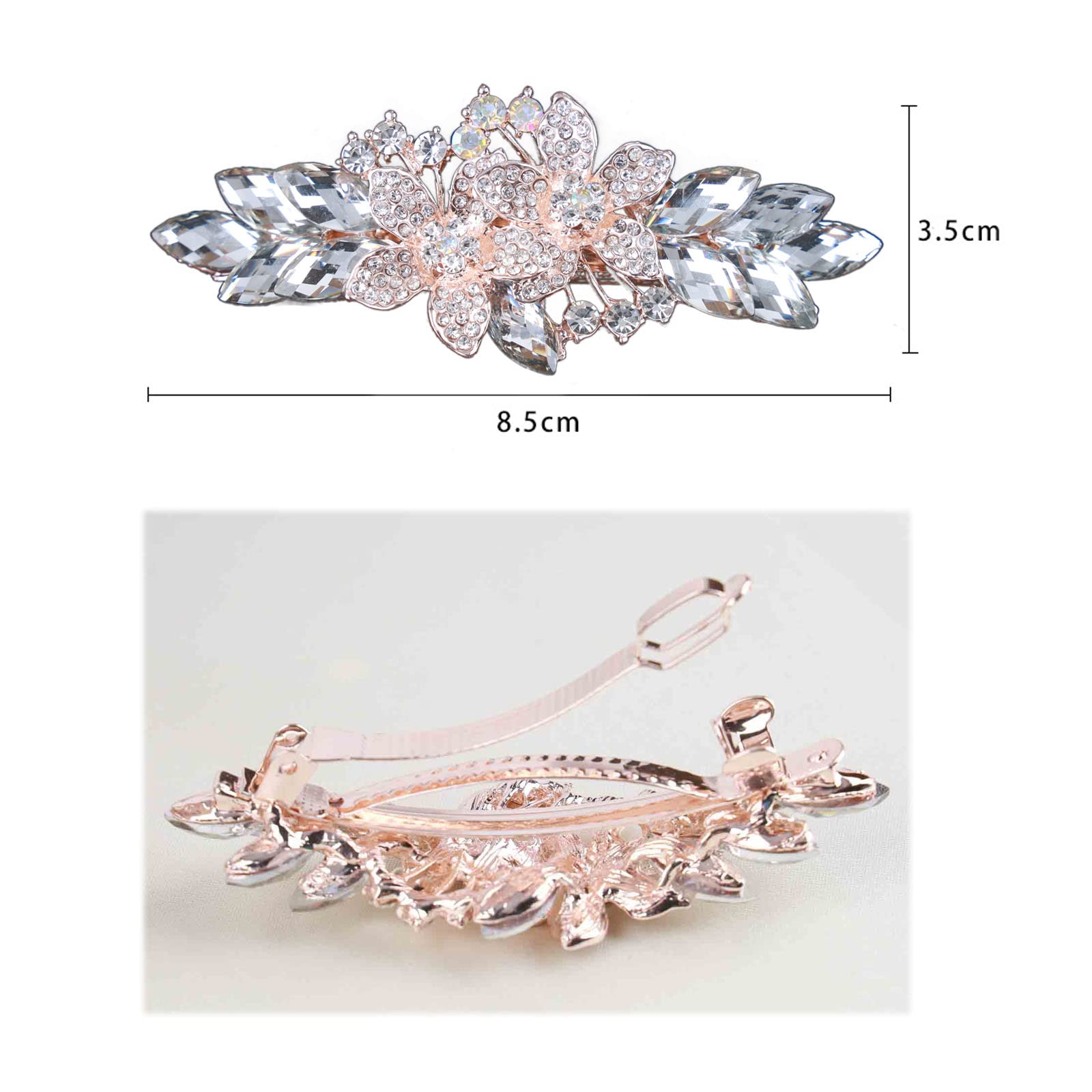 Pince Cheveux Fleur Vintage Barrette Cheveux Fleur Strass Vintage - Accessoire Luxe Pour Femmes Et Filles Barrette Fleur