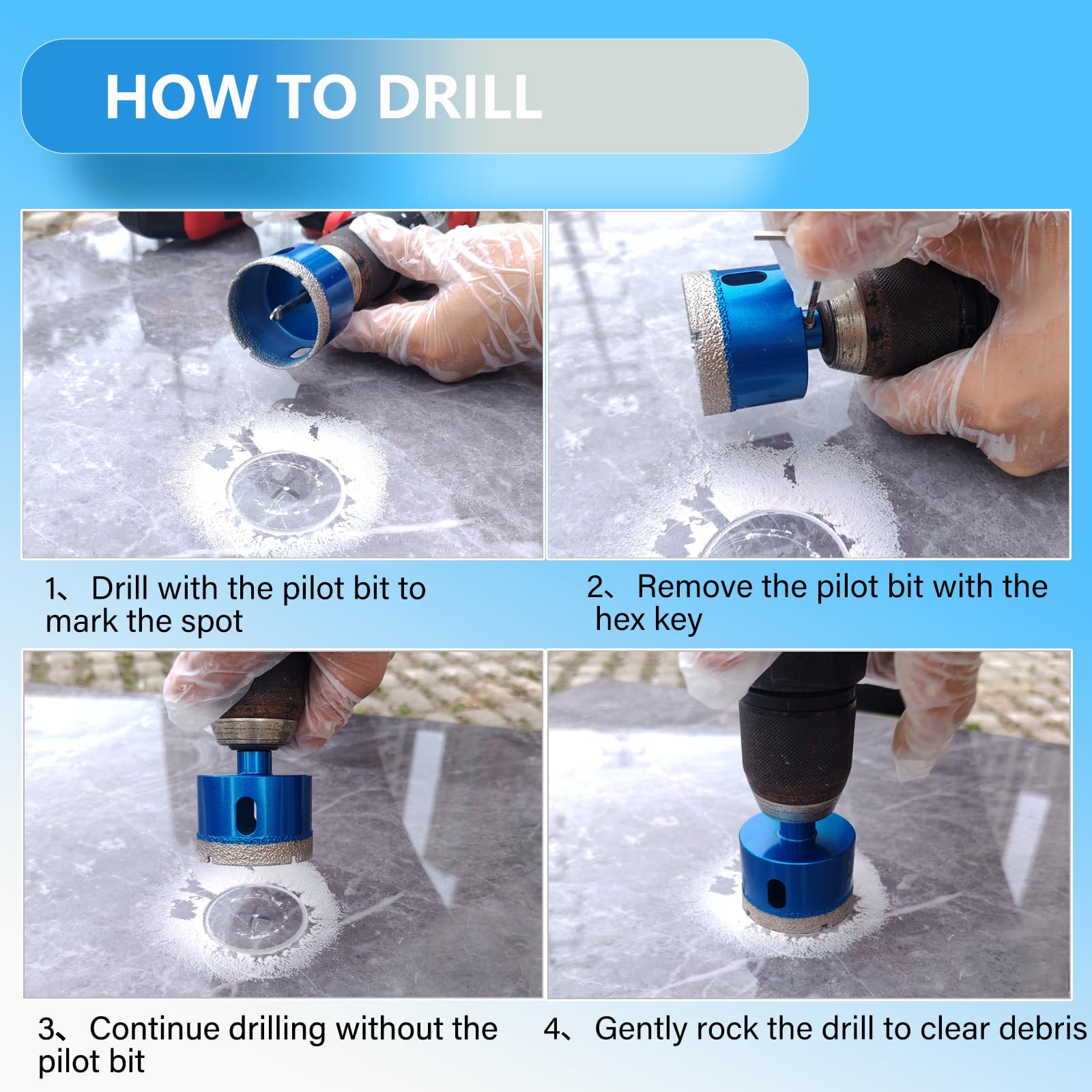 Diamond Hole Saw Bits - Tile, Glass & Stone -5