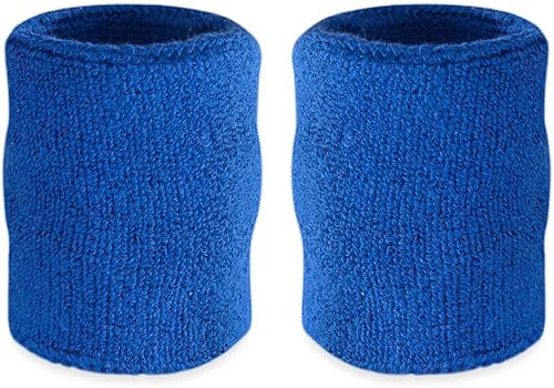 Suddora Arm Sweatbands, Absorbent and Breathable Thick Cotton Bands for Working Out, Gymnastics, Basketball, Tennis, and Football, Multiuse 4-inch