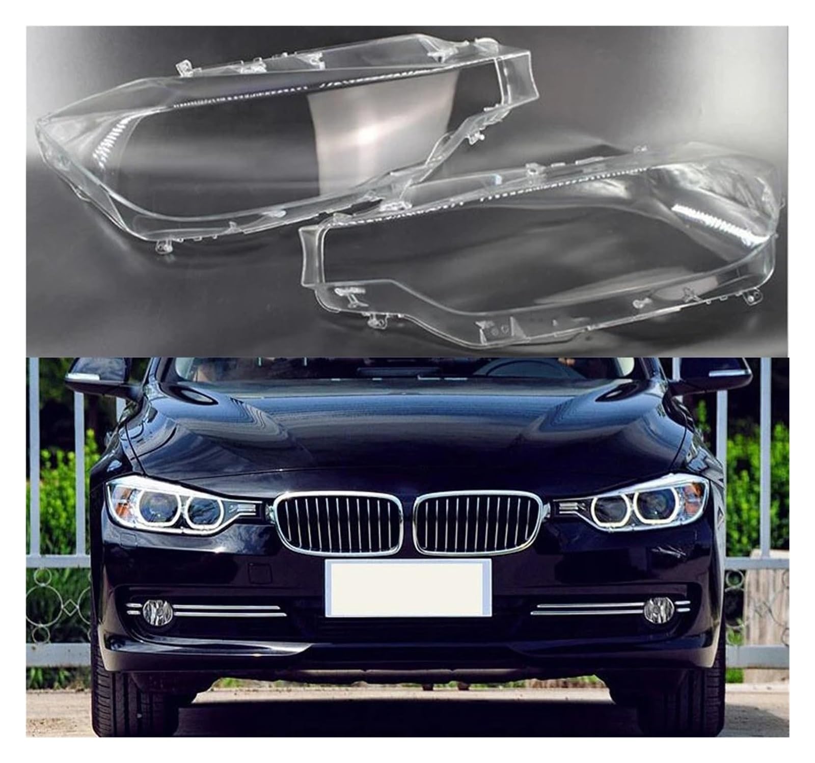Lente del Faro para BMW Serie 3 F30 F31 2013 2014 2015 Cubierta De Lente De Faro Delantero De Coche Cubierta De Lente De Faro De Pantalla De Coche Cubierta Lente Faro (Tamaño : Bien)