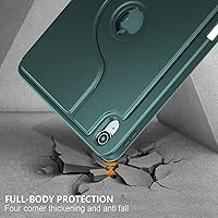 Vista 8 de Funda giratoria para iPad (A16) 11ª generación de 11 pulgadas 2025/10ª generación de 10.9 pulgadas 2022 con soporte para lápices, cubierta Verde