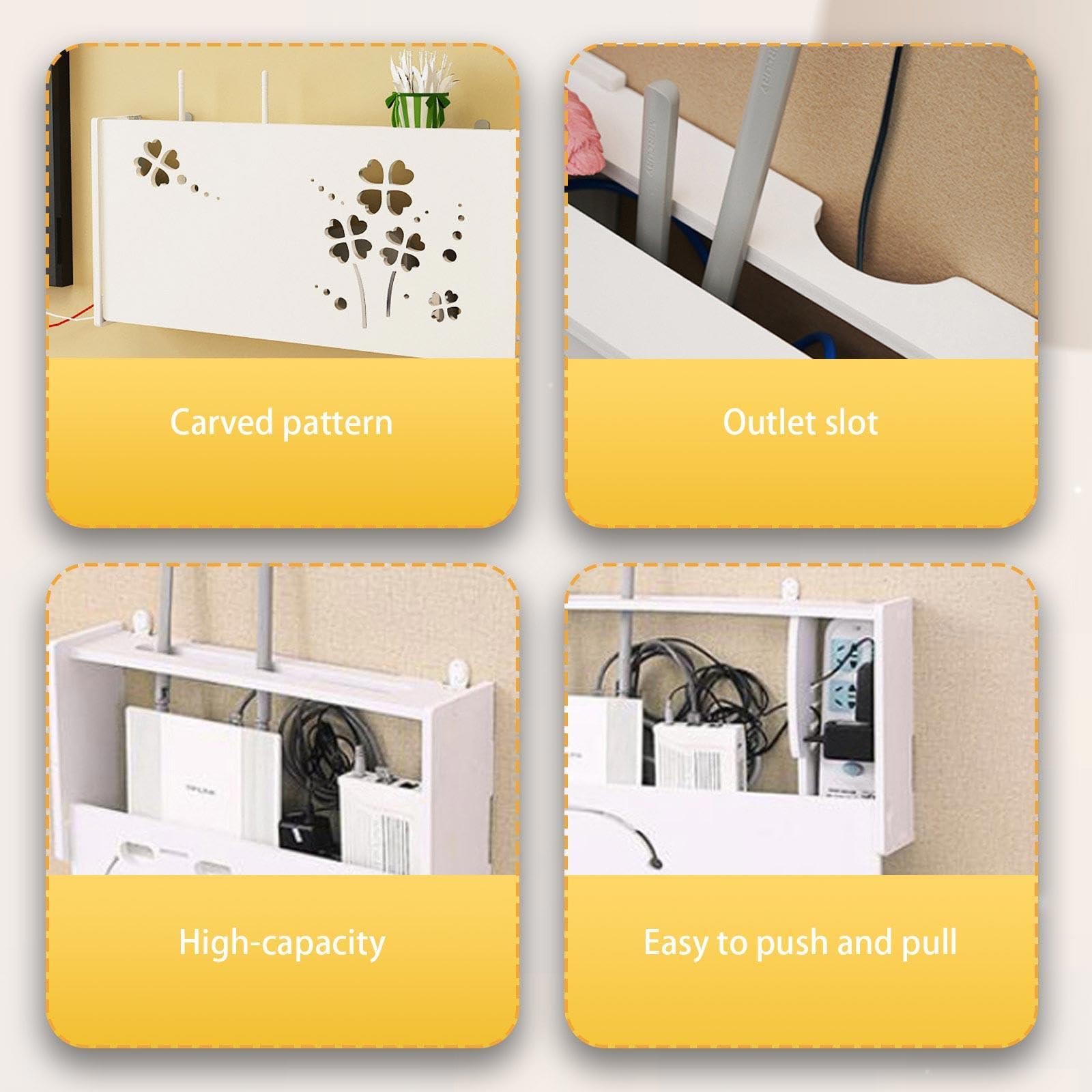 Scatola Router WiFi A Parete Onxyrbyte - Antipolvere, Organizzazione Cavi Per Modem E Accessori