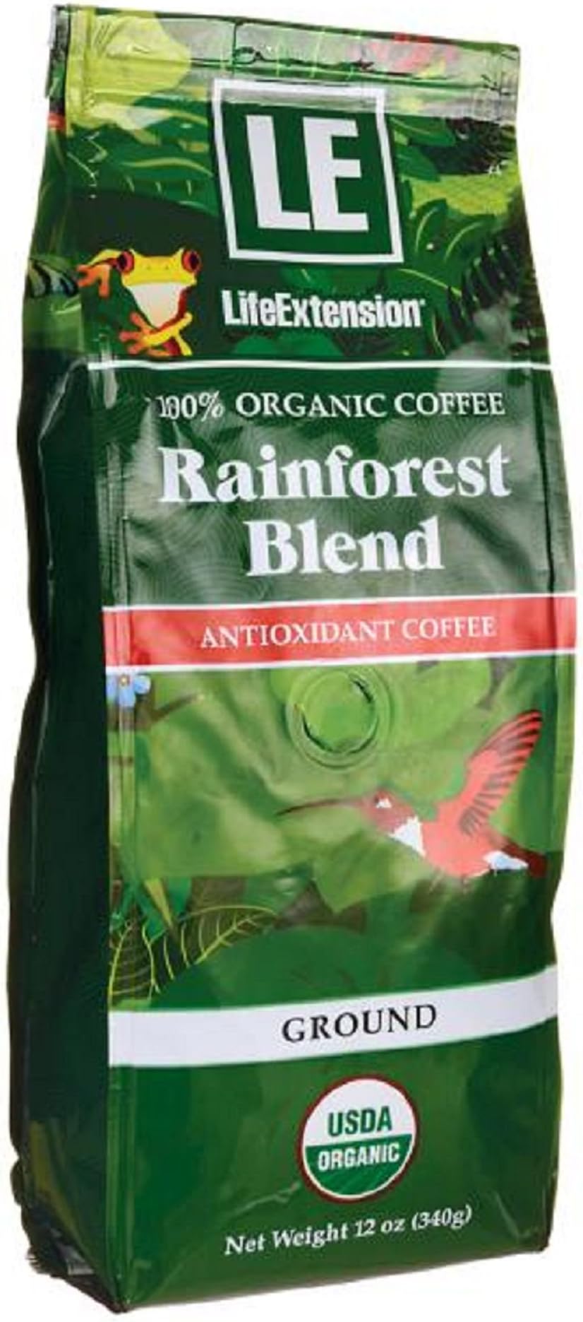 Life Extension Rainforest Blend Ground Coffee, 12 Ounces