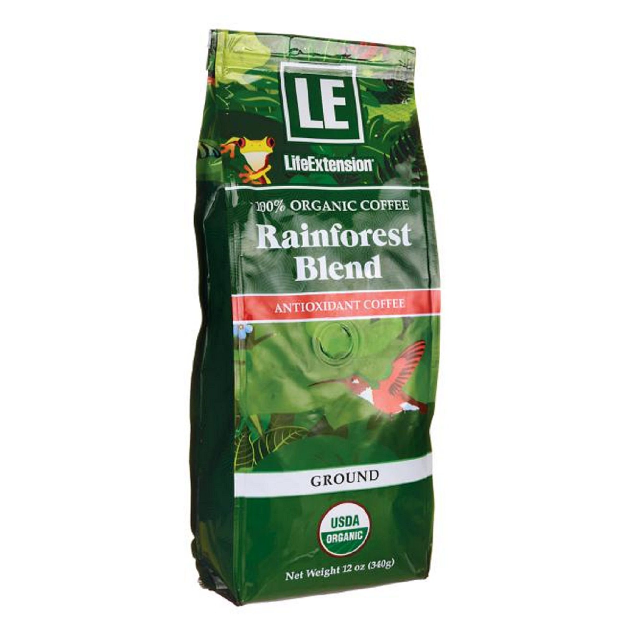 Life Extension Rainforest Blend Ground Coffee, 12 Ounces