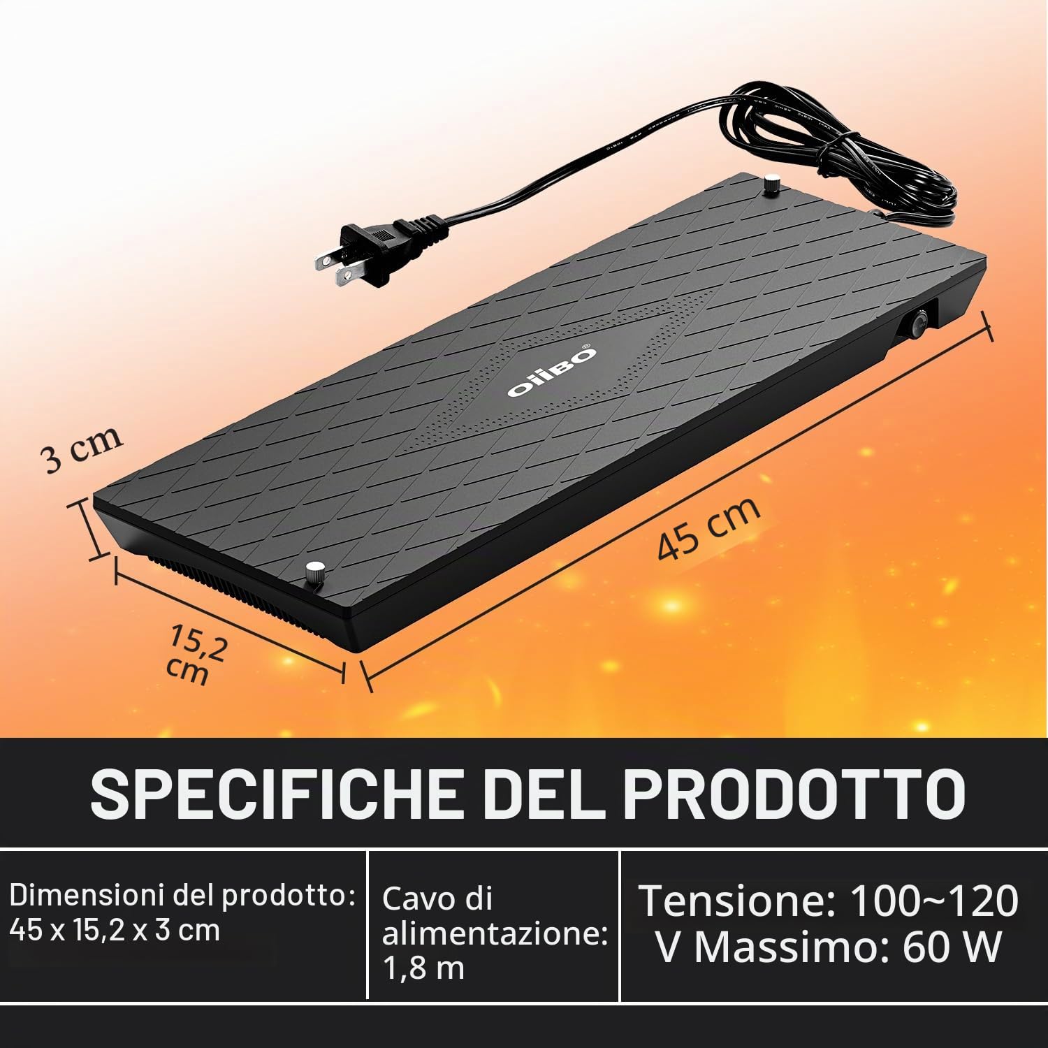 Pannello riscaldante per rettili, temperatura regolabile, pannello riscaldante per terrari, piastra riscaldante per rettili ad alta efficienza energetica e non leggera, per serpenti, gechi