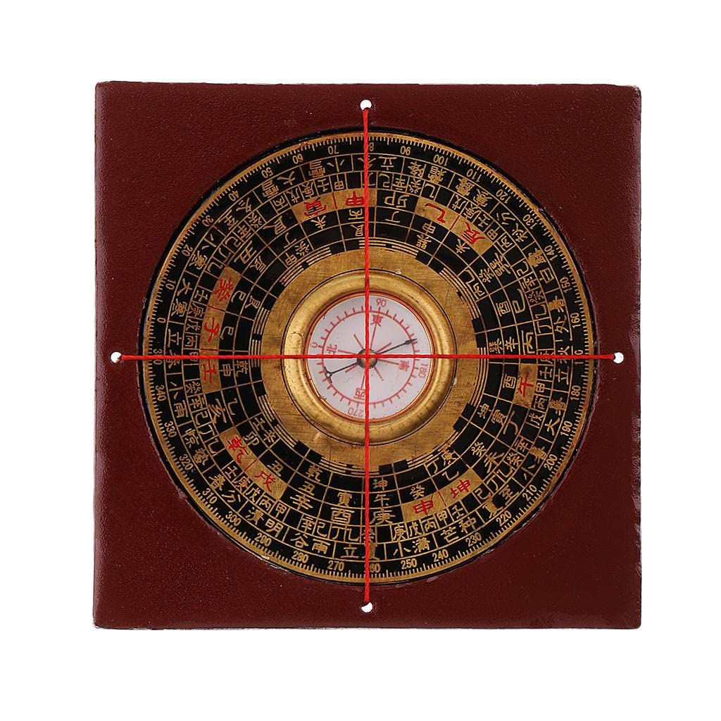 MERISHOPP 3 inch Fengshui Compass Luo Pan Fengshui Tool Professional Geomantic Three Combined with Wooden Box-image-6