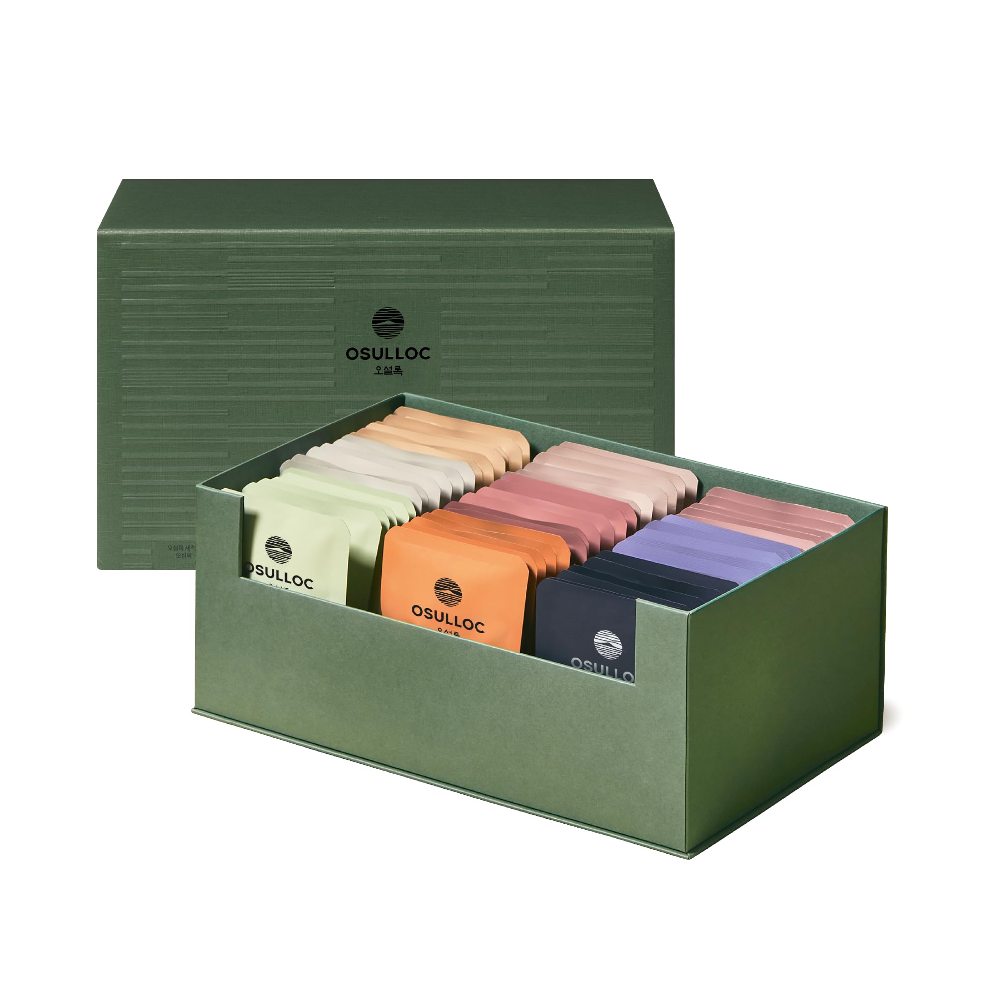 OSULLOC Special Tea Edition (54 count, 9 flavors x 6 ea), Premium Tea Variety sampler - Self Care Gift Box, Premium Gourmet Pure & Blended Tea from Jeju