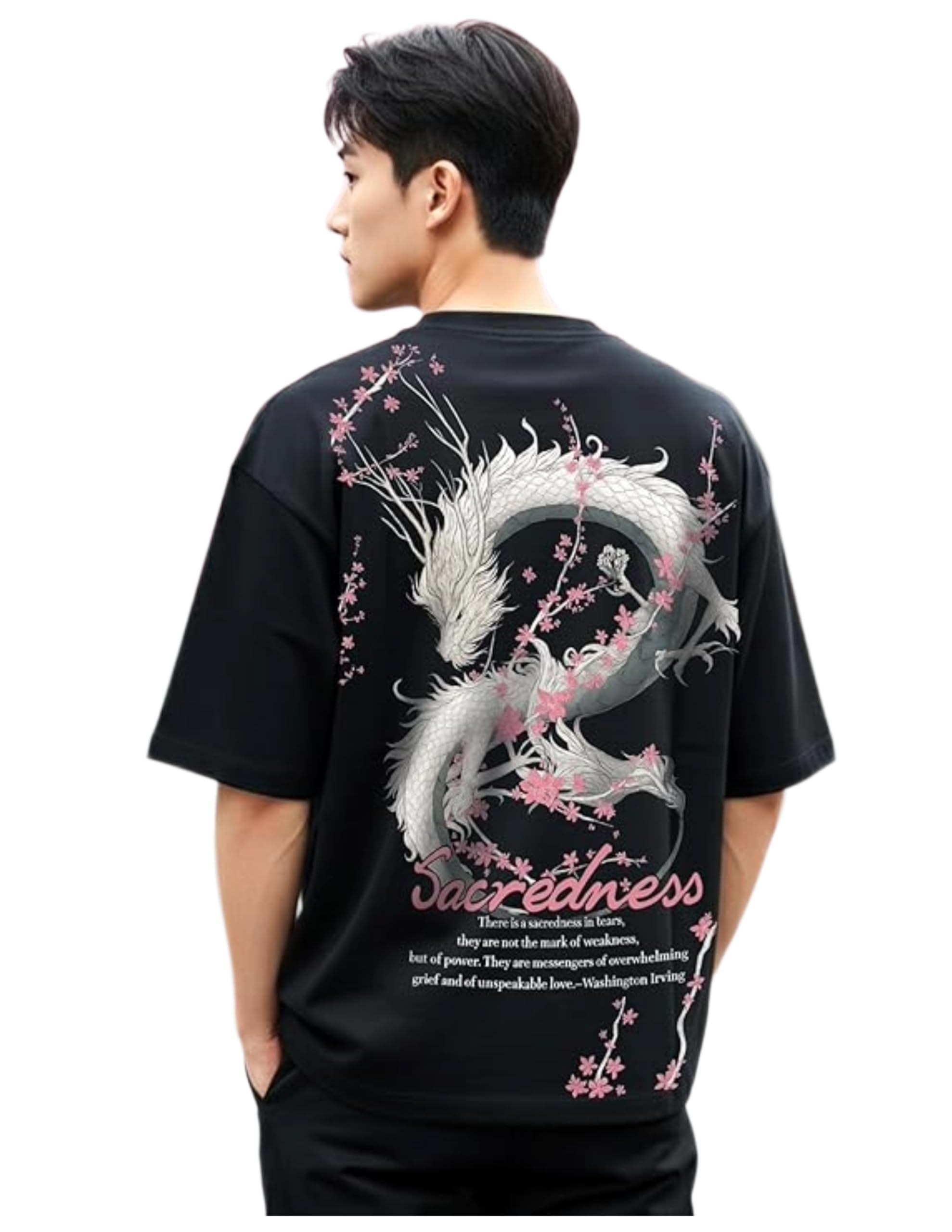 jump cuts || Mens || Dragon Printed || Round Neck || Half Sleeve || Cotton Blend || T-Shirt-picture-31