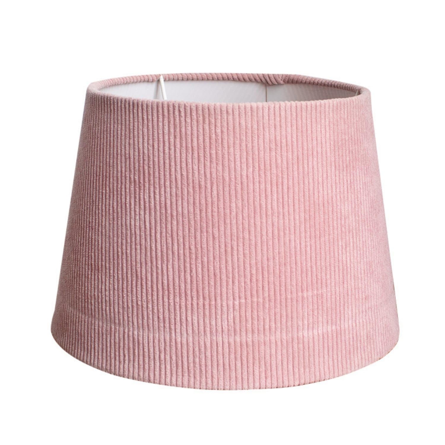 Ribbed Tapered Cylindrical Lampshade Round Opening Pink Lamp Shade Linen Lamp Shade, Solid Color Cotton-image-29