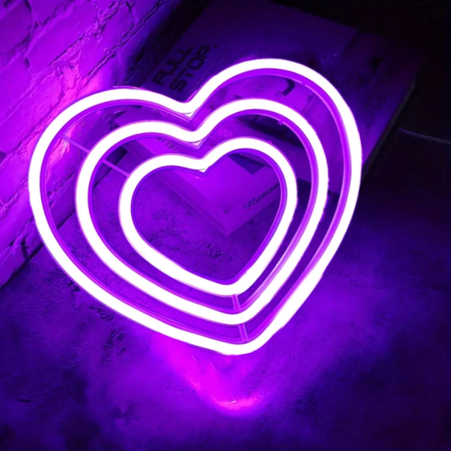 LED Herz Neonschild – Pink/blau, 24x21 Cm, Batterie- Oder USB-betrieben – Deko Für Zimmer, Geschenk Für Mama & Mädchen