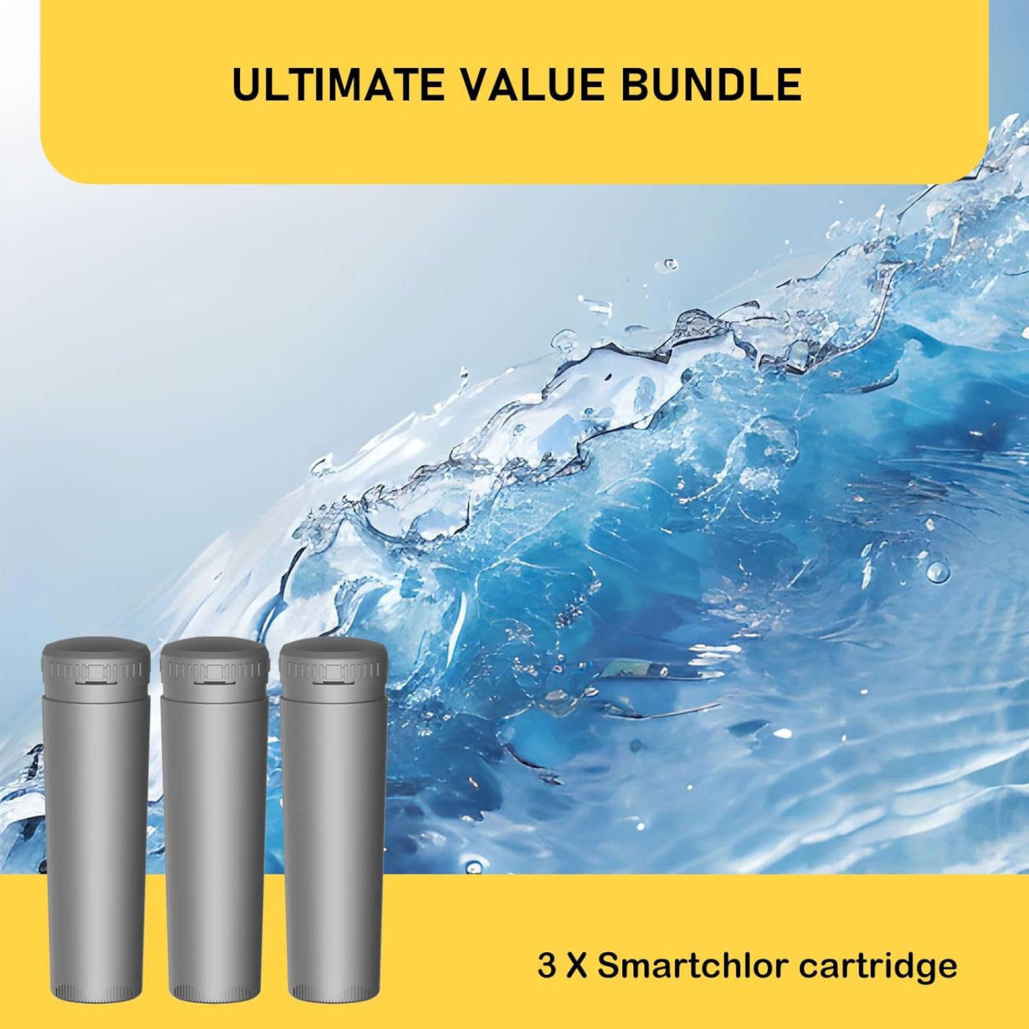 Hot Tub in-Line Replacement Cartridge Compatible with FROG @Ease in-Line SmartChlor Mineral Cartridge System for Marquis, Caldera, Artesian, and Hot Springs Spas up to 600 gallons CYA Free 3 Pack