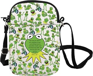 Singing Frog Inspire Crossbody Bag Comedy Green Frog Movies Inspired Messenger Bag Gift For Fan