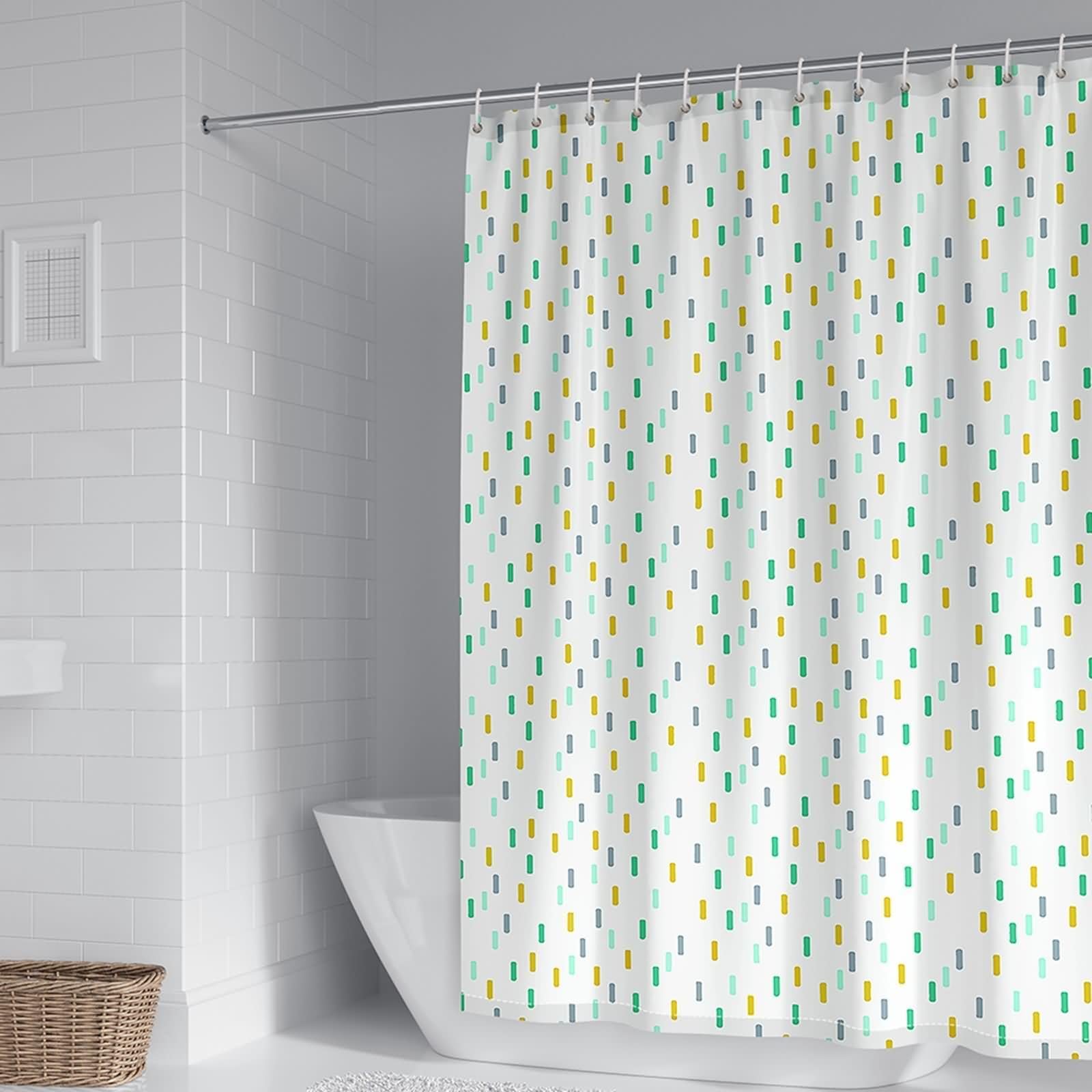 Rideau de douche de qualité supérieure KnSam textile rayé haut de gamme