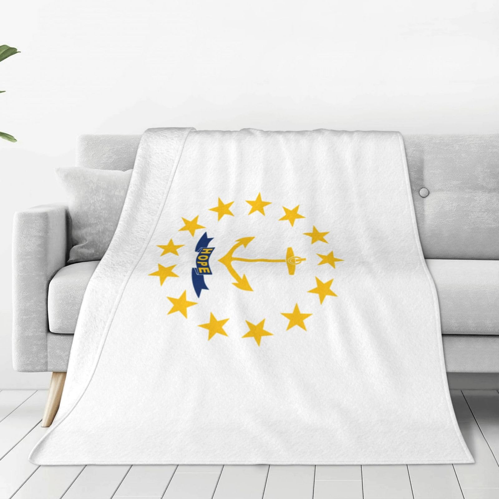 Couverture polaire Rhode Island contre le froid sur le lit ou canapé