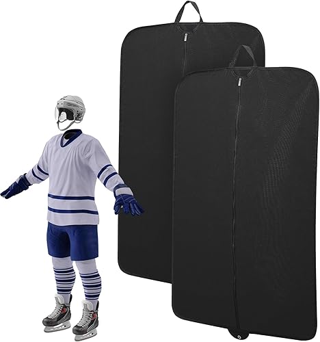 Windyun 2 bolsas de hockey para ropa de hockey, bolsa de ropa individual de hockey con cremallera fuerte, bolsas de almacenamiento para trajes, sin