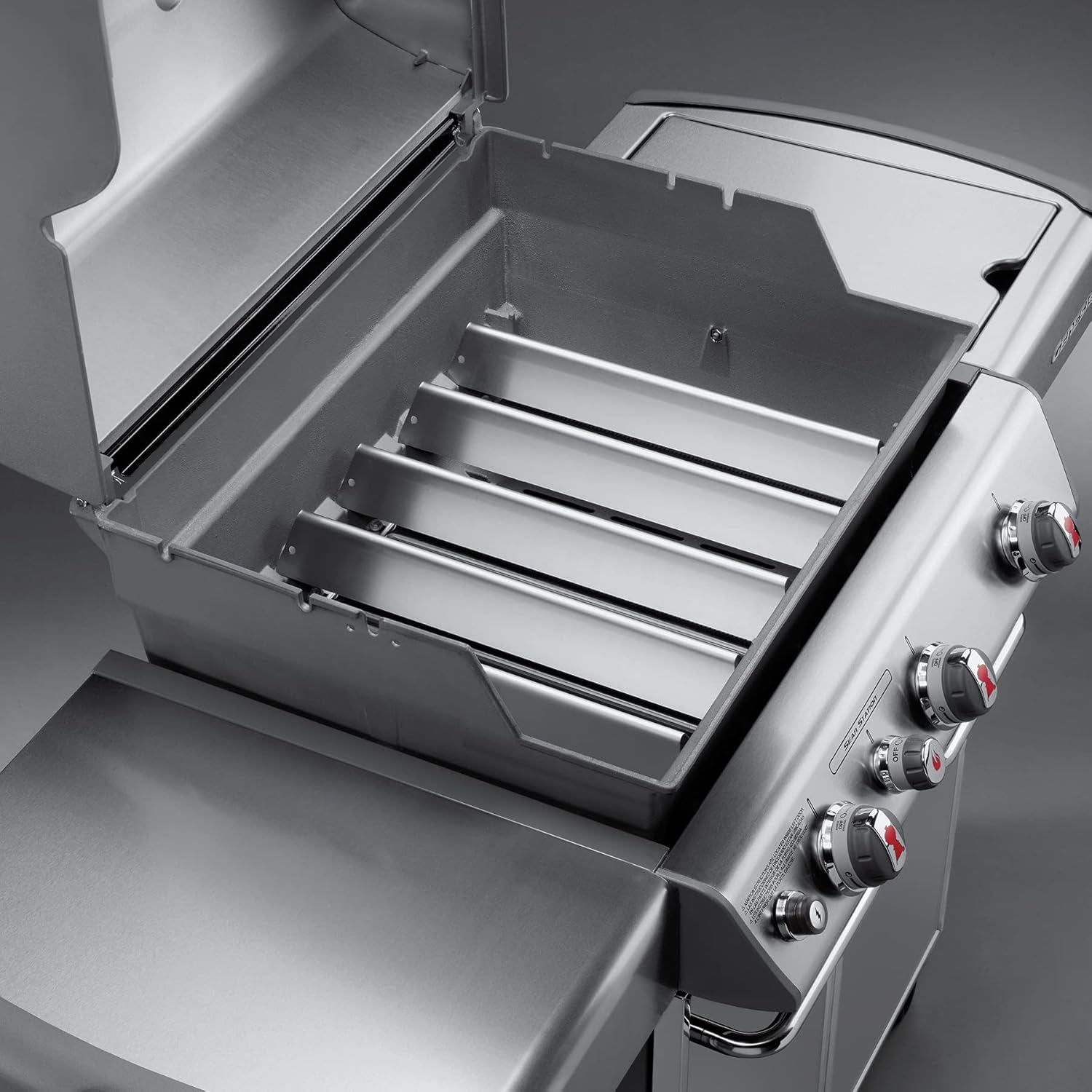 Weber Barres Flavorizer, Acier Inoxydable, compatibles avec la série Genesis 300 avec Boutons en façade (Set de 5) (7620)