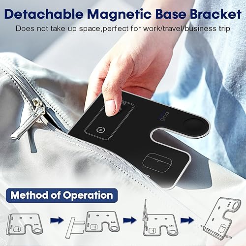 Miniatura 2 de Cargador inalámbrico 3 en 1 para Apple Fanboys estación de carga de aleación de aluminio para iPhone, Apple Watch y Airpods - Cargador de viaje