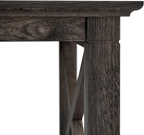 Miniatura 26 de Bush Furniture Key West - Mesa de centro con almacenamiento en color gris lavado Gris desteñido,Gris Oscuro Nogal,Roble blanco de lino.,Roble blanco