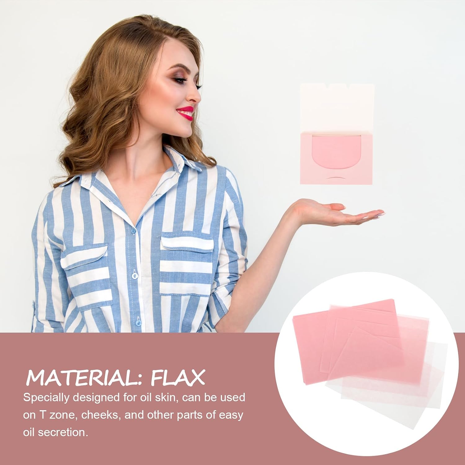 FRCOLOR Oil Absorbing Sheets for Face 300 Count Aloe Scented Double-Sided Ultra Thin Blotting Paper for Oily Skin Portable Box Facial Oil Control Tissues